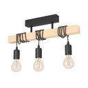 Závěsné svítidlo v černé a přírodní barvě TOWNSHEND – EGLO