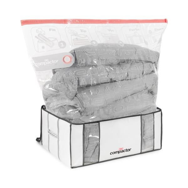 Vakuový/vyztužený látkový úložný box na oblečení 65x45x27 cm Life – Compactor-image-4