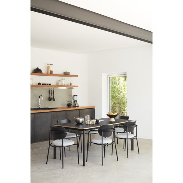 Černo-šedá jídelní židle v dekoru jasanu Eclipse - Teulat-image-1