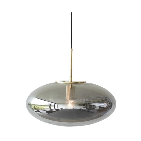 Šedé stmívatelné závěsné svítidlo se skleněným stínidlem ø 40 cm Reflect – Hübsch