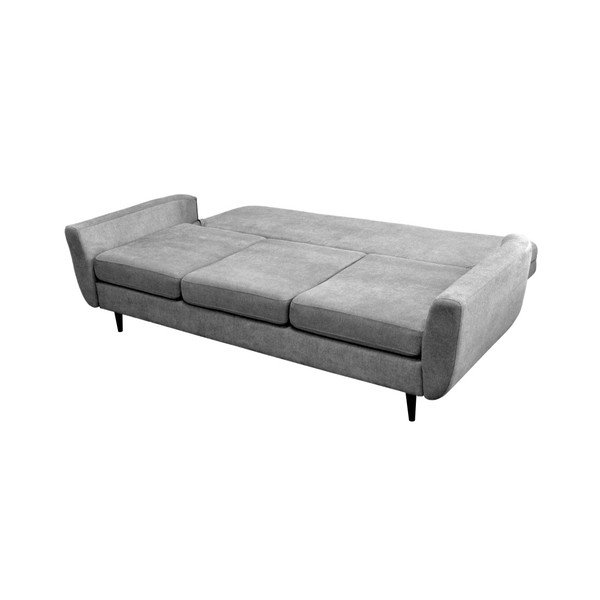 Šedá trojmístná rozkládací pohovka s černými nohami Mazzini Sofas Jasmin-image-4