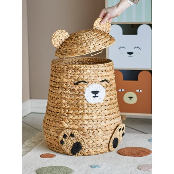 Dětský koš na hračky z vodního hyacintu v přírodní barvě ø 40x57 cm Timone – Bloomingville Mini-image-2