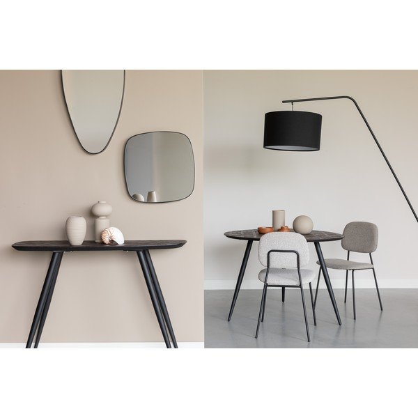 Černý konzolový stolek z teakového dřeva 37x118 cm Webster – White Label-image-2