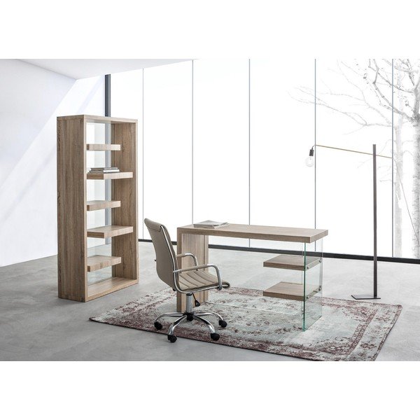Taupe kancelářská židle z imitace kůže Perth – Yes Everyday-image-1