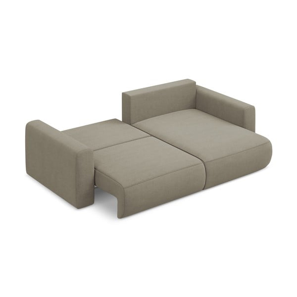 Světle hnědá rozkládací/s úložným prostorem rohová pohovka (pravý roh/s lenoškou) Kapua – Makamii-image-3