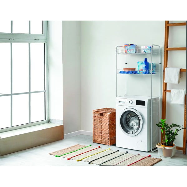 Bílá dvoupatrová police nad pračku Metaltex Sky Wash-image-1