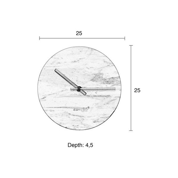 Zelené nástěnné mramorové hodiny Zuiver Marble Time-image-1