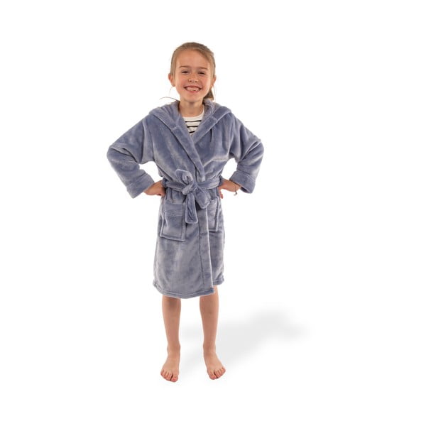 Modrý dětský župan z mikroplyše Delux – Tiseco Home Studio-image-2