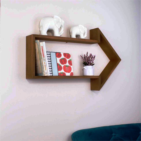 Dřevěná nástěnná polička North Carolina Scandinavian Home Decors Triangle Arrow L