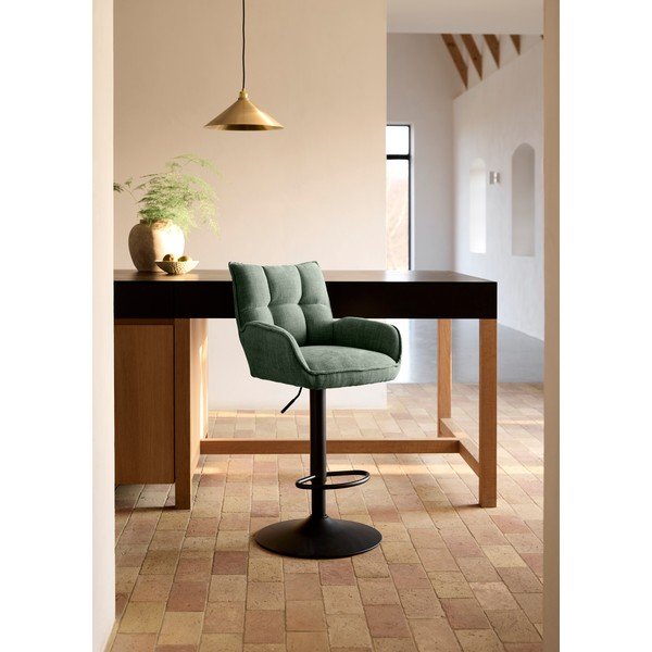 Zelené barové židle s nastavitelnou výškou v sadě 2 ks Marilla – Unique Furniture-image-1