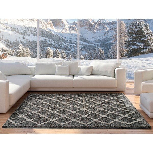 Šedý koberec Universal Farah Cross, 120 x 170 cm-image-1