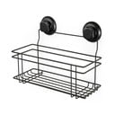 Černá samodržící nástěnná koupelnová polička Compactor Bestlock Black All Purpose Holder, 30 x 20,5 cm