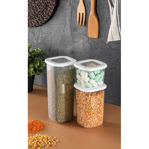 Plastové dózy v sadě 3 ks na potraviny Fresco – Hermia-image-1