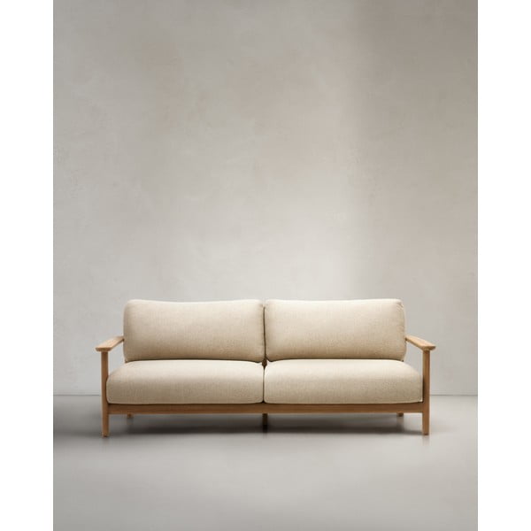 Zahradní pohovka z teakového dřeva v béžovo-přírodní barvě Tirant – Kave Home-image-1