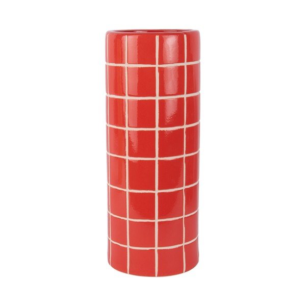 Červená keramická váza (výška 40 cm) Retro Tiles – PT LIVING