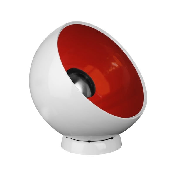 Stolní lampa Spot, červená/bílá