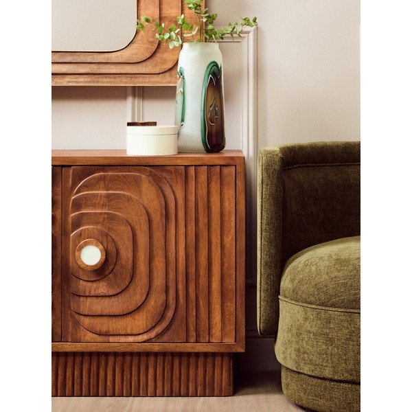 Komoda z mangového dřeva v tmavě přírodní barvě 40x75x116 cm Sangar – Premier Housewares-image-3