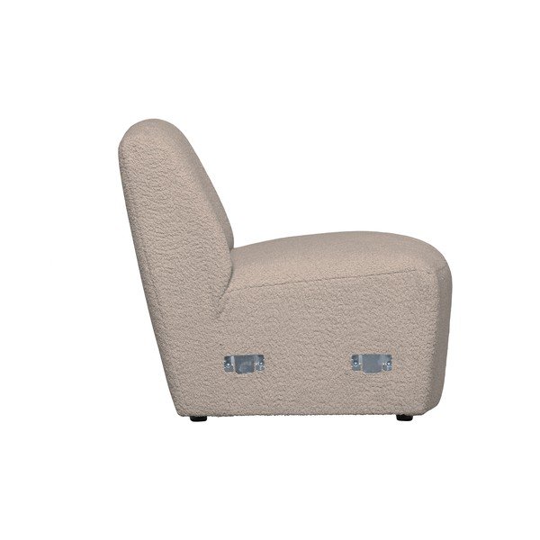 Béžový modul pohovky z textilie bouclé (středový díl) Coco  – WOOOD-image-3