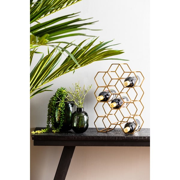 Kovový regál na víno v bronzové barvě na 12 lahví Salbris – Light & Living-image-1