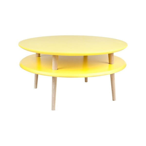 Konferenční stolek UFO 35x70 cm, žlutý