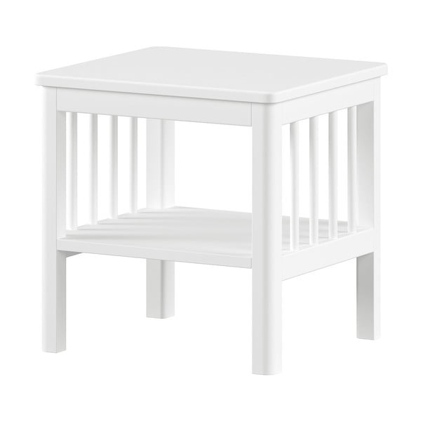 Bílý dětský noční stolek z bukového dřeva Forrest – Vipack