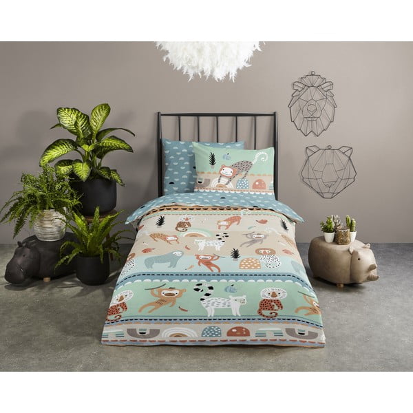 Bavlněné dětské povlečení na jednolůžko/prodloužené 140x220 cm Play – Good Morning-image-1