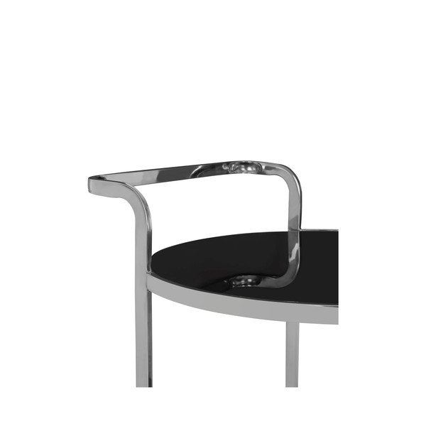 Servírovací stolek na kolečkách se skleněnou deskou ø 50 cm Ackley – Premier Housewares-image-3