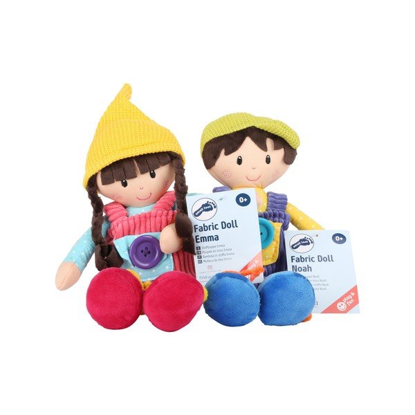 Sada 2 dětských hadrových panenek Legler Noah & Emma-image-1