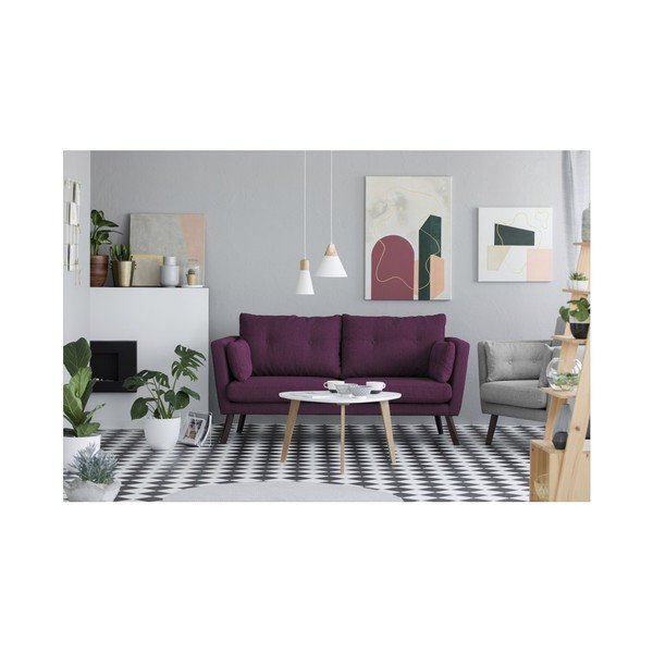 Fialová 3místná pohovka Mazzini Sofas Elena-image-2