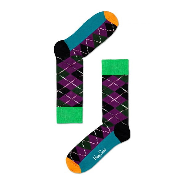Ponožky Happy Socks Purple and Green, vel. 36-40