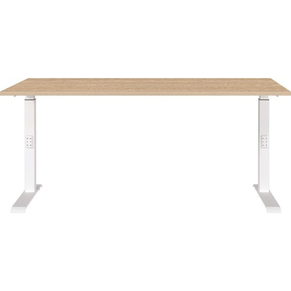 Polohovací pracovní stůl s deskou v dubovém dekoru 80x160 cm Downey – Germania-image-1