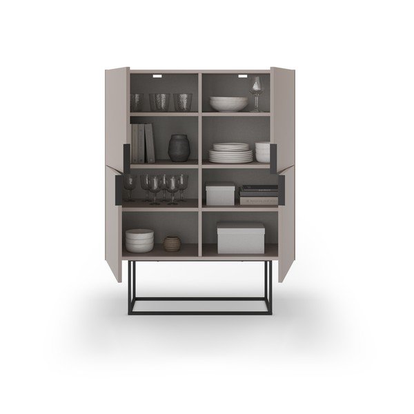 Šedobéžová skříňka 100x130 cm Titan – Marckeric-image-2