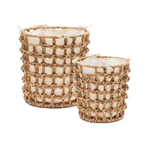 Košíky v sadě 2 ks z vodního hyacintu ø 38x38 cm Dilam – Kave Home