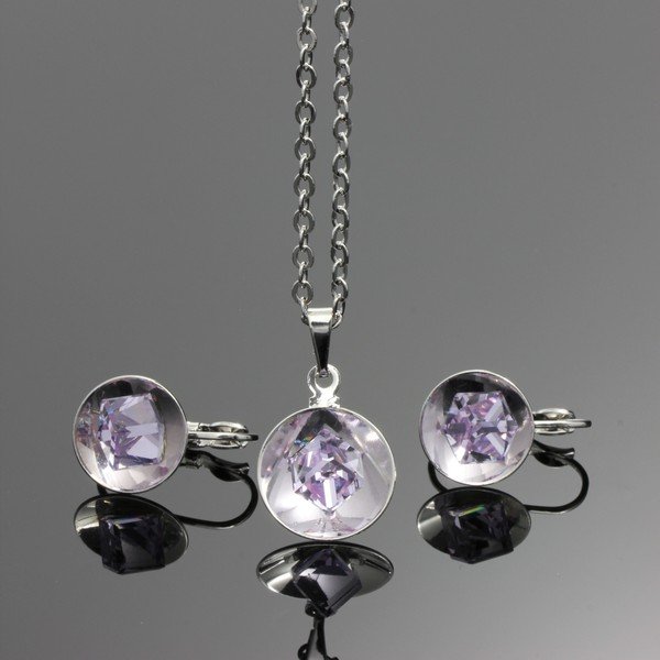 Set Swarovski Elements Bijouterie Violet