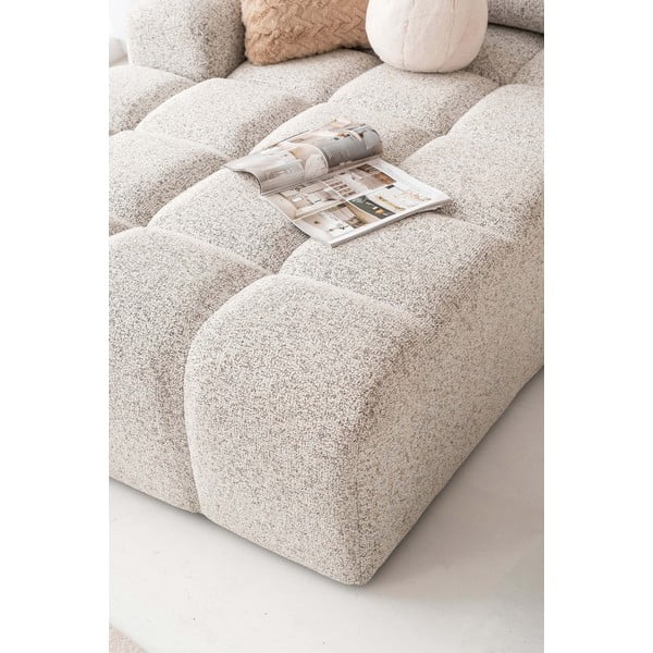 Béžová rozkládací modulární rohová pohovka s úložným prostorem (levý roh) Lulu – Miuform-image-3