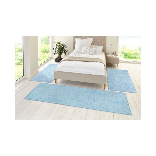 Sada 3 modrých běhounů Hanse Home Pure-image-1