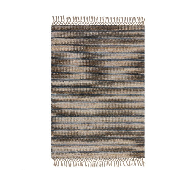 Modrý jutový koberec Flair Rugs Equinox, 160 x 230 cm