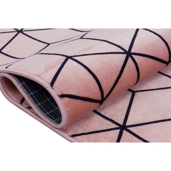 Růžový pratelný koberec 160x100 cm - Vitaus-image-2