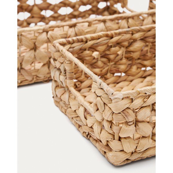 Košíky v sadě 2 ks z vodního hyacintu 36x27x9 cm Tressa – Kave Home-image-1
