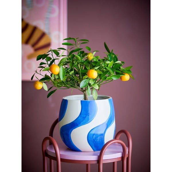 Kameninový ručně malovaný obal na květináč ø 20,5 cm Romy – Bloomingville-image-2