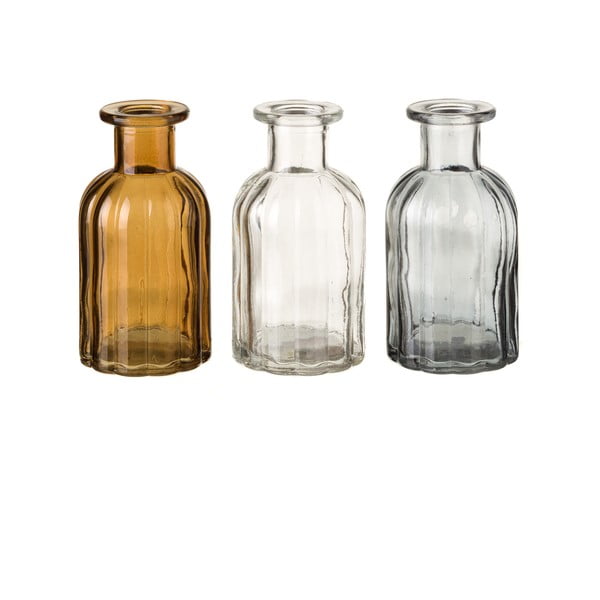 Sada 3 skleněných dekorativních lahví Unimasa Modena