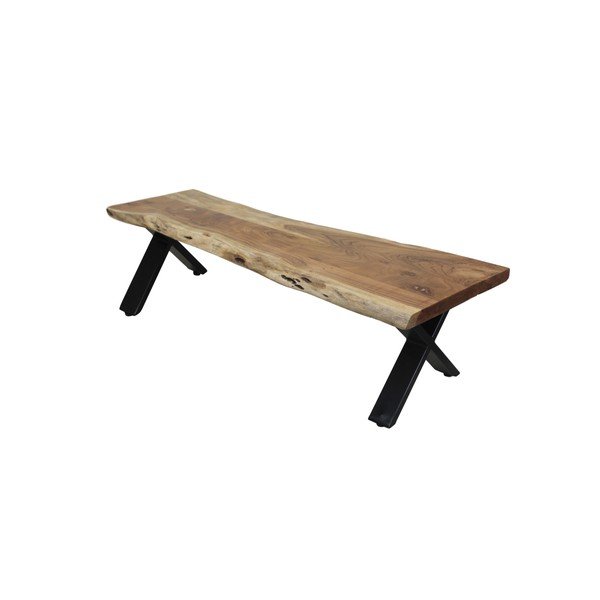 Lavice z neopracovaného akáciového dřeva HSM collection Soho, 160 cm-image-1