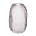 Šedá skleněná váza Hübsch Glam, výška 30 cm