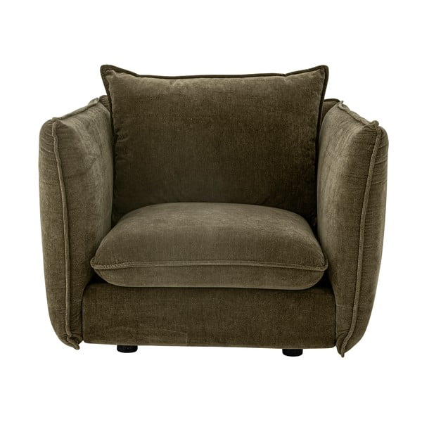 Tmavě zelené sametové křeslo Austin – Bloomingville-image-3