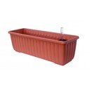 Hnědý samozavlažovací truhlík, délka 40 cm Siesta - Plastia