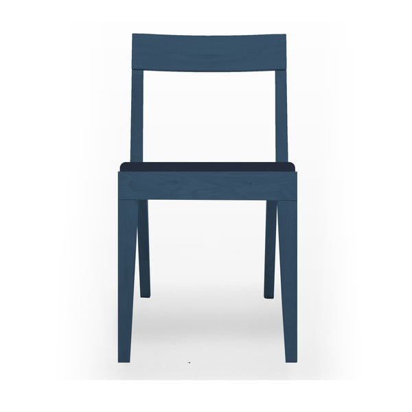Modrá čalouněná židle Another Brand Cubo Black