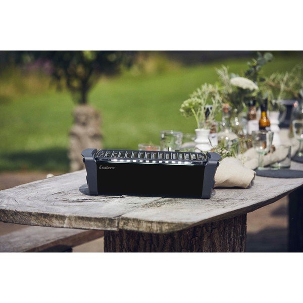 Černý gril na dřevěné uhlí Aurora-image-1