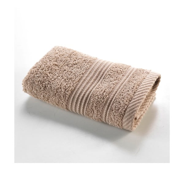 Světle hnědý froté bavlněný ručník 30x50 cm Tendresse – douceur d'intérieur