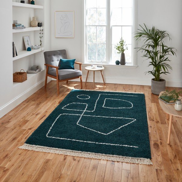 Smaragdově zelený koberec Think Rugs Boho, 160 x 220 cm-image-1