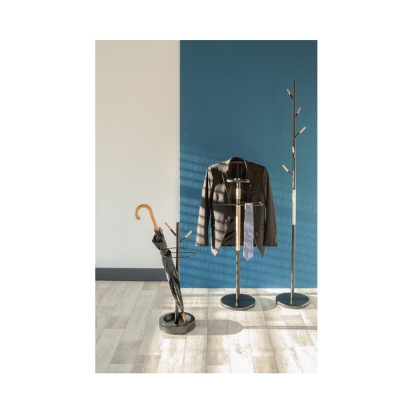 Černý němý sluha s dřevěnými detaily Leitmotiv Dress Boy-image-1